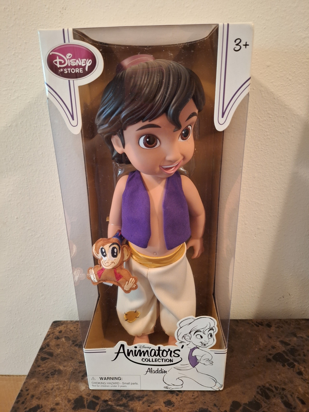 Disney Animators' Collection Aladdin Doll - Purple Vest, White Pants New